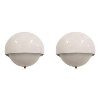 Mania Glass Wall Lights by Vico Magistretti for Artemide, 1960s, Set of 2 For Sale