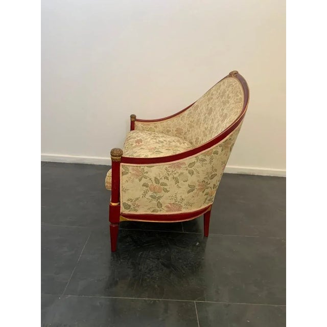 Art Deco Red Sofa For Sale - Image 4 of 13
