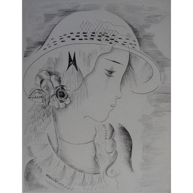 Mily Possoz, Portrait de jeune fille, Etching For Sale