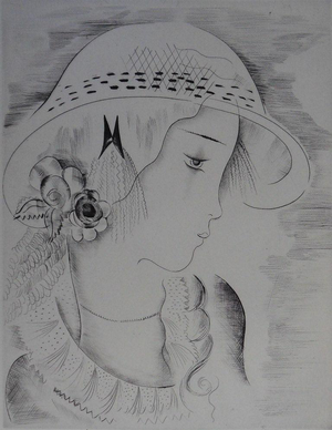 Mily Possoz, Portrait de jeune fille, Etching