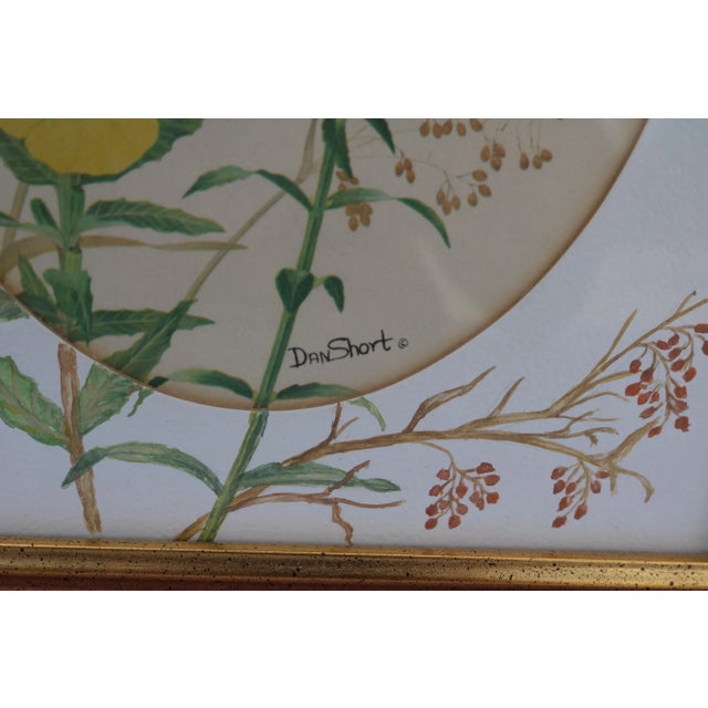 A beautiful botanical watercolor created and signed by Dan Short. I love the way he incorporates the matte into his...