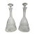 Crystal Ship Decanters in Bell Shape, Set of 2 For Sale