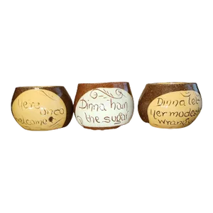 1800's Cumnock Pottery Motto Ware Trio - Set of 3