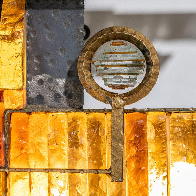 1970s Sculptural Brutalist Wall Light Attributed to Albano Poli for Poliarte For Sale - Image 11 of 12