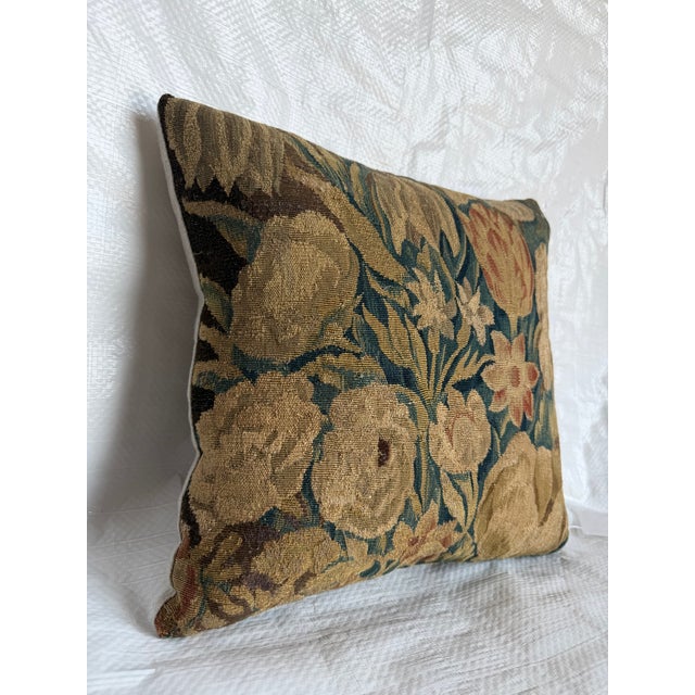17th Century Brussels Botanical Tapestry Pillow For Sale - Image 4 of 7