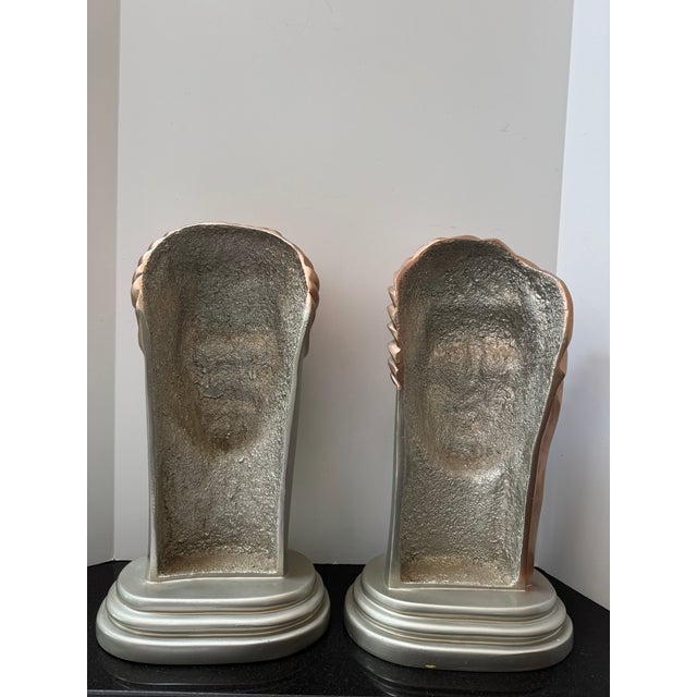 1980s Art Deco Revival Busts After Lora Marx -a Pair For Sale - Image 14 of 15