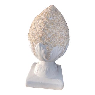 Mid 20th Century A Cast Stone Decorative Finial Resembling a Pineapple or Artichoke. 17” Height , Solid For Sale