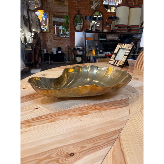 Sculptural Shell-Form Brass Tray For Sale In Los Angeles - Image 6 of 8