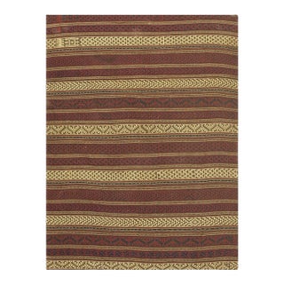 1950s Mid-Century Anatolian Rustic Geometric Flat-Weave Turkish Kilim Rug 5x7 For Sale
