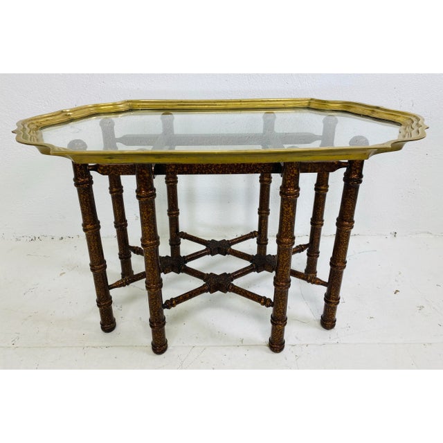 Handsome Vintage Faux Tortoiseshell Classical Side Table. For Sale In Philadelphia - Image 6 of 9