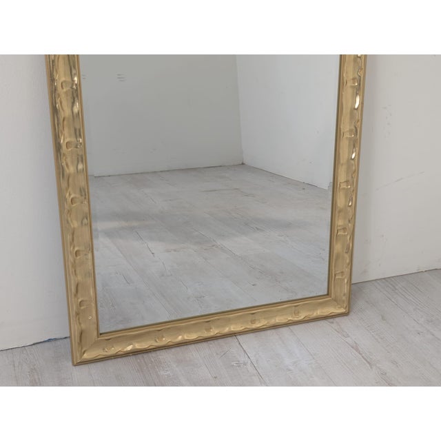 Wood Large Vintage Mirror in Gilded Frame, 1965 For Sale - Image 7 of 12