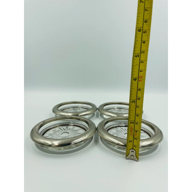 Mid 20th Century Italian Silverplate Leonard Coasters- Set of 4 For Sale - Image 10 of 12