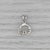 0.19ctw Round Diamond Pendant 18k White Gold Small Drop For Sale - Image 4 of 5