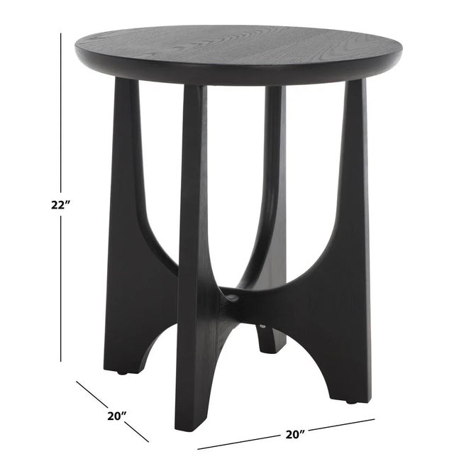 Black Sasha Wood Accent Table - Black For Sale - Image 8 of 9