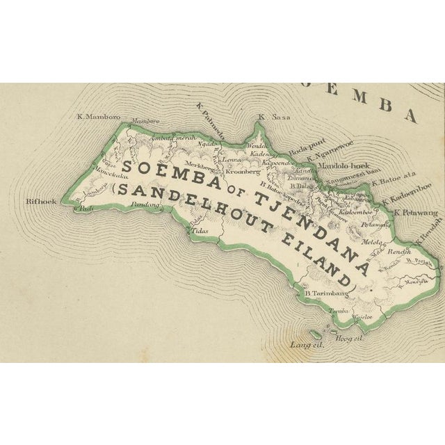 Antique Maps of the Lesser Sunda Islands in Dutch East Indies, 1884, Set of 2 For Sale - Image 11 of 15