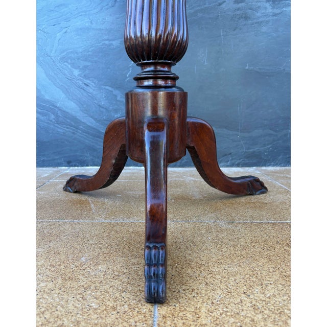 1930s English Regency Style Round Side Table, 1930s For Sale - Image 5 of 7