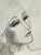David Adickes Early Modern Black & White Abstract Figurative Elegant Woman Drawing, Mid 20th Century For Sale - Image 9 of 10