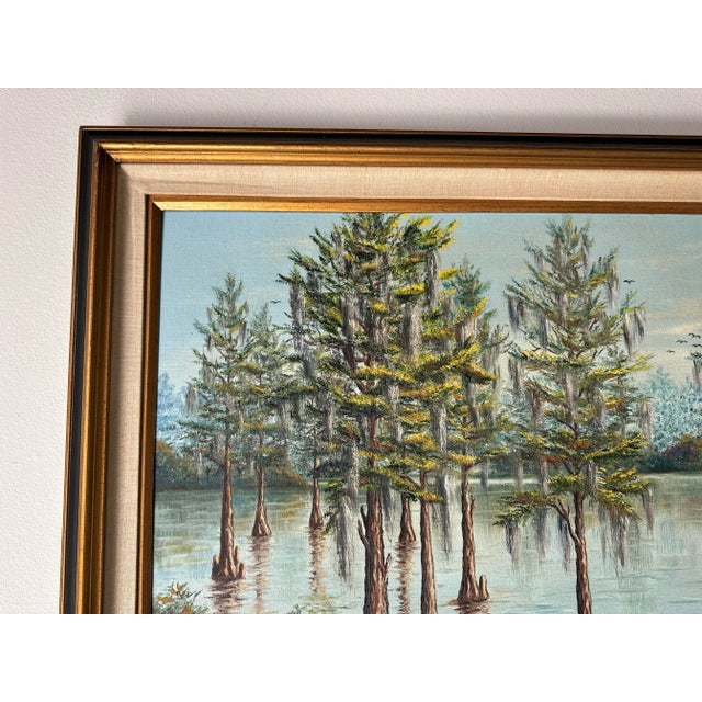 Gwen Gazaway ( 1931 - 2009 ) Tropical Florida Highwaymen - Style Oil Painting For Sale In Miami - Image 6 of 11