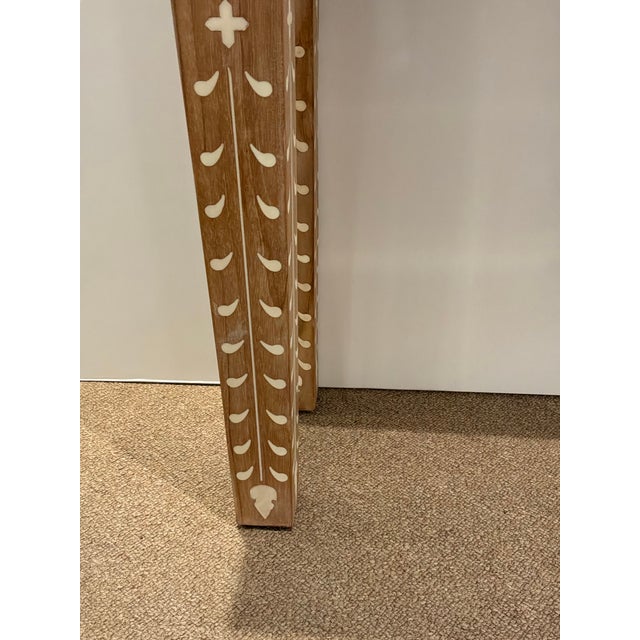 Made Goods Co Tamsin Teak & Bone Console For Sale In Atlanta - Image 6 of 9