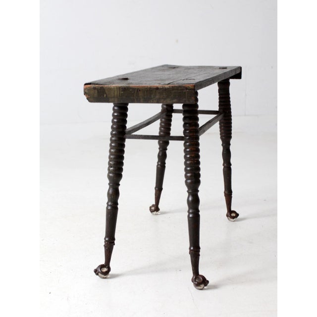 Antique Bobbin Turned Table Bench For Sale - Image 9 of 12