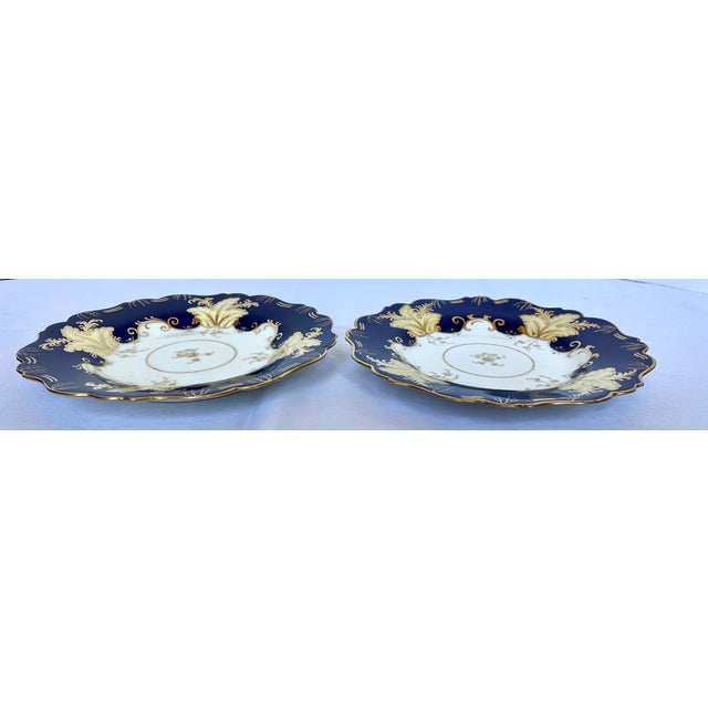 Mid 20th Century Echt Weimar Kobalt "Jutta" Porcelain Salad/Luncheon Plates - A Pair For Sale - Image 10 of 15