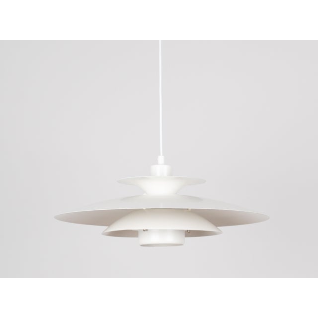 White Vintage Danish Donau Pendant Lamp by Kurt Wiborg for Jeka, 1980s For Sale - Image 8 of 13