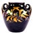 Antique Cobalt Blue Porcelain Twin-Handled Parrot Vase from Fraureuth, 1920s For Sale