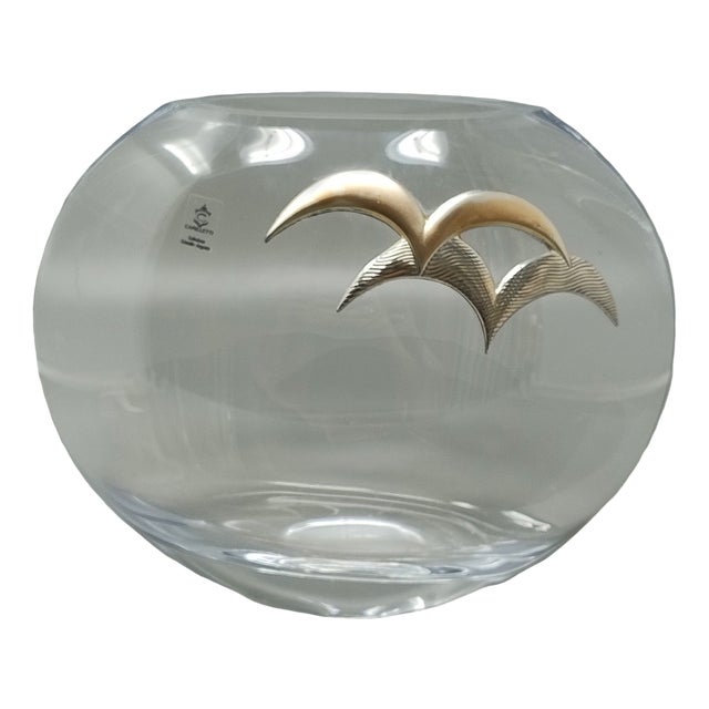 Vase in Crystal and Silver by Camilletti, 1970s For Sale