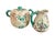 A beautifully coordinated vintage Japanese tea service featuring hand-painted floral decoration over a warm crackle glaze...