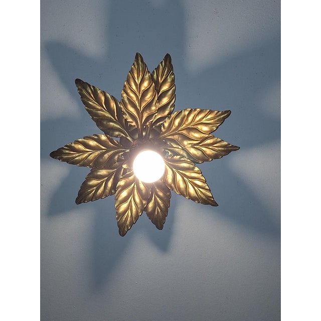 Mid-Century Modern Florentine Gold-Plated Ceiling Light by Hans Kögl, 1960s For Sale - Image 6 of 9
