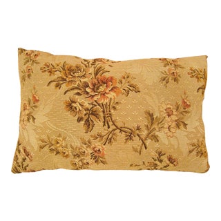 Decorative Antique Jacquard Tapestry Pillow with Floral Elements Allover For Sale