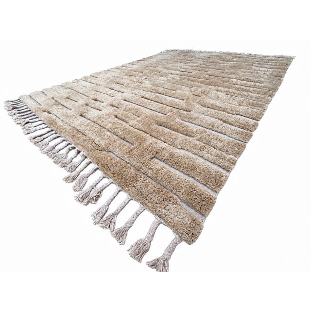 Contemporary Rh Morro Wool Rug – 9' X 12' Wheat | Hand-Knotted New Zealand Wool For Sale - Image 3 of 18