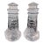 Vintage Lenox Full Lead Crystal Lighthouse Salt & Pepper Shakers, Frosted Base, Coastal Table Decor For Sale