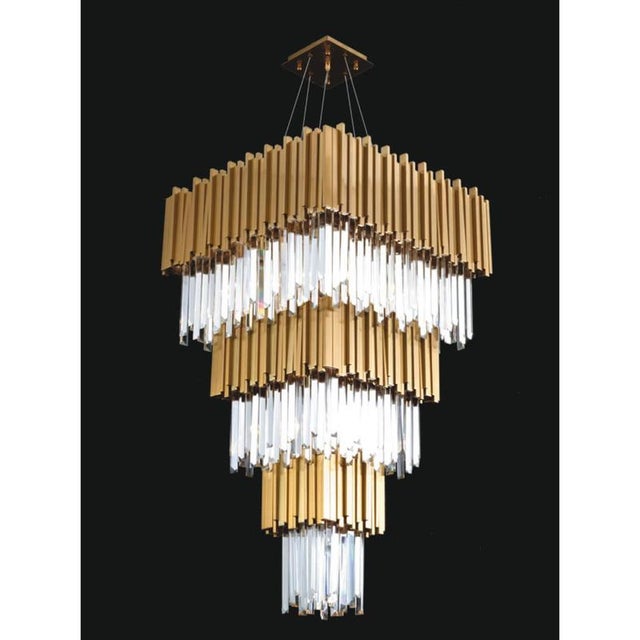 Collection Jupiter Chandelier in Metal and Crystal by Jago For Sale - Image 17 of 18