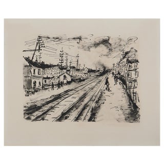 Maurice De Vlaminck, Near Montparnasse Station, Original Engraving For Sale