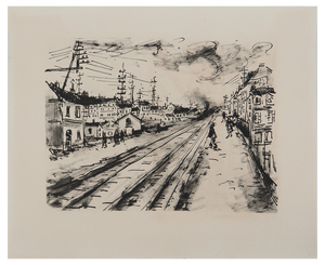 Maurice De Vlaminck, Near Montparnasse Station, Original Engraving