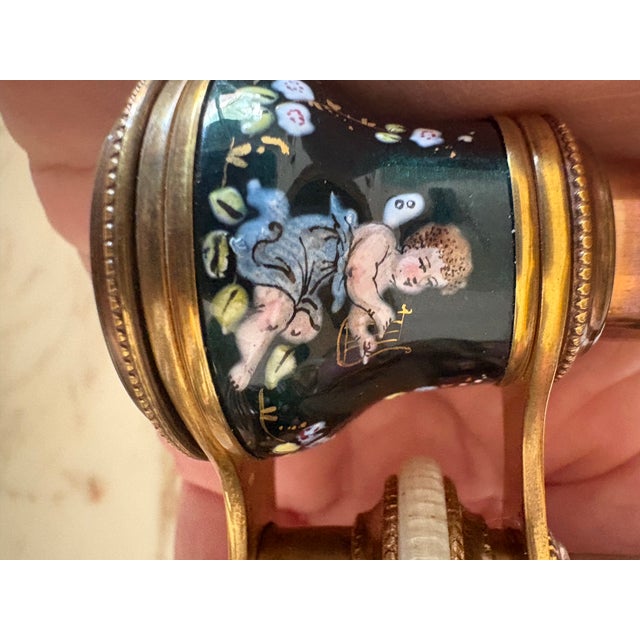 Antique French Enamel Opera Glasses Greviere Paris For Sale - Image 4 of 12