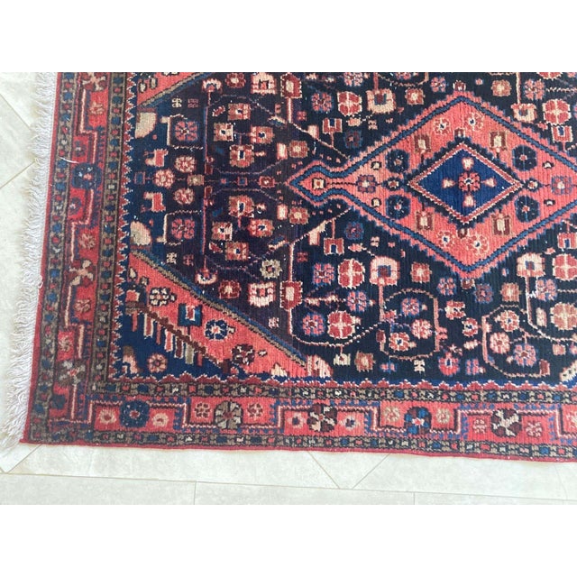 Antique Hand-Knotted Turkish Rug, Wool Floral Design, 1940 For Sale - Image 12 of 16