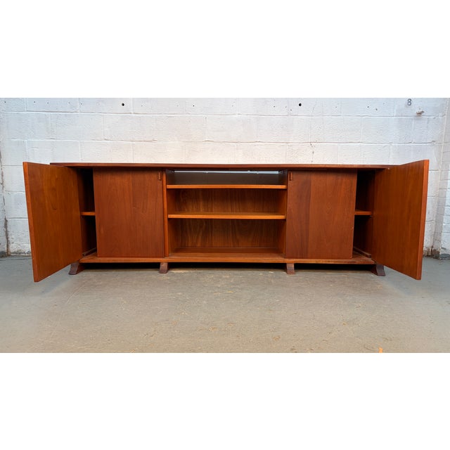 Sculpted Mid 20th Century Live-Edge Walnut Sideboard For Sale - Image 12 of 16