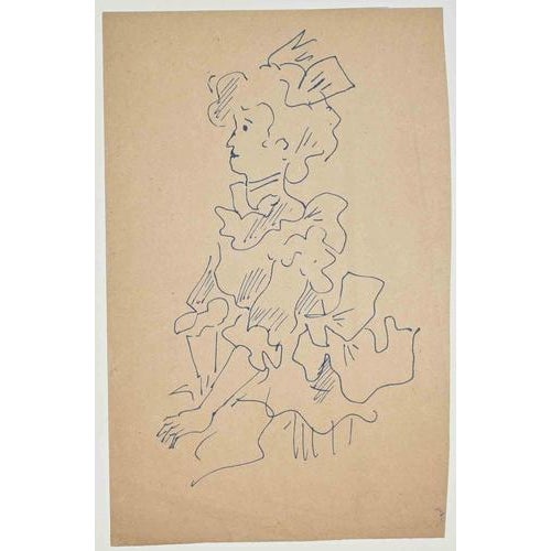 Leo Longanesi, Woman, Mixed Media on Paper, 1930s For Sale - Image 4 of 4