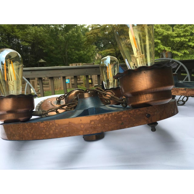 Pair Of Vintage Wagon Wheel Light Fixtures Chairish