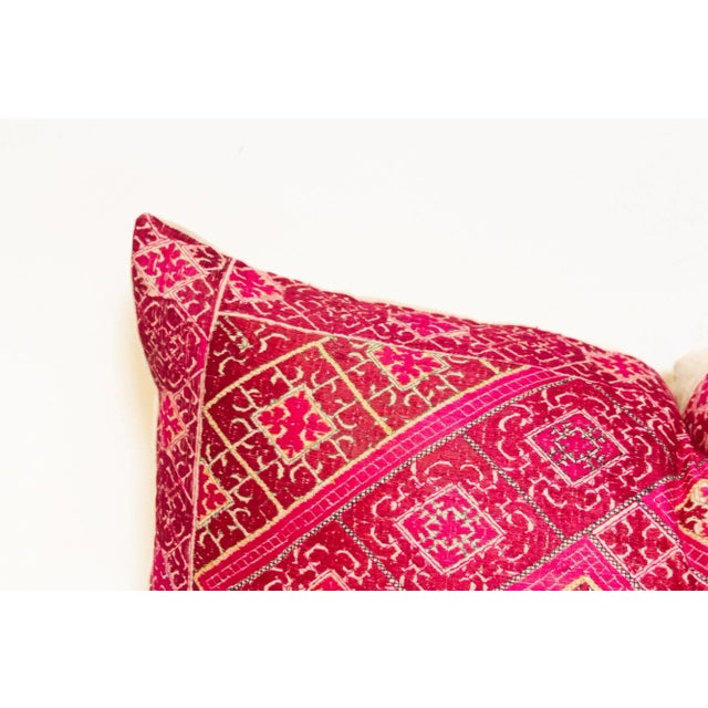 19th Century Antique Chamba Sindh Silk Pillow For Sale - Image 5 of 8
