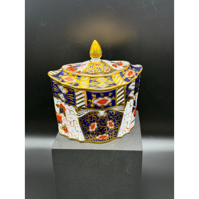Ceramic Antique 1930 Wedgwood X6061 Imari Porcelain Covered Sugar Bowl For Sale - Image 7 of 9
