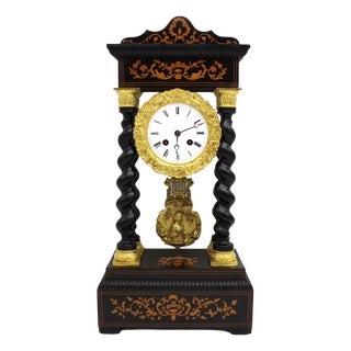 19th-Century Napoleon III Pendulum Clock For Sale