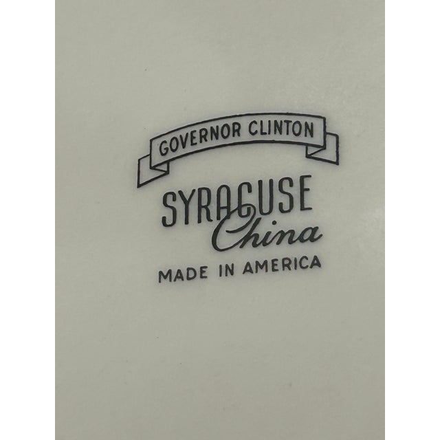 Ceramic 1949-1970 Syracuse China “Governor Clinton” Bread and Butter Plates - A Set of 6 For Sale - Image 7 of 8