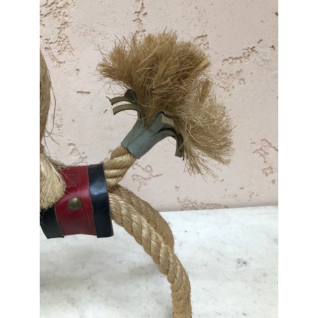 French Rope Horse Audoux minet Circa 1960. Height / 13 inches. 10.5" by 4.5"