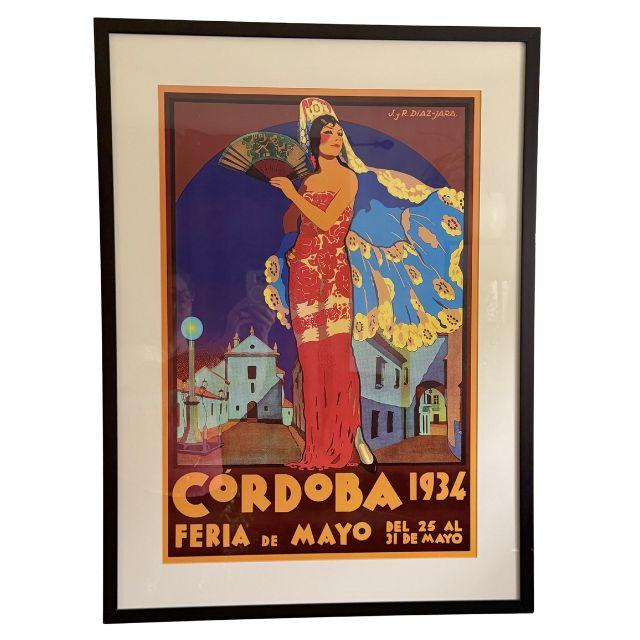 "Cordoba 1934 Feria De Mayo (May Fair)", Joaquin & Rafael Diaz-Jara, Travel Advertising Print - Framed For Sale - Image 10 of 10