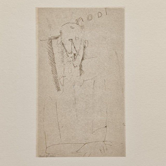 A. Modigliani, Modi Ritratto di Uomo / Modi Portrait of a Man, Lithograph For Sale - Image 7 of 7