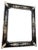 Venetian Black Floreal Hand-Carving Wall Mirror in Murano Glass by Simong For Sale