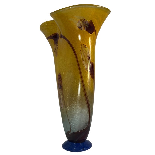 Dale Chihuly Horia-Constantin Puscariu Signed 17 + Tall Abstract Floral Art Glass Vase For Sale - Image 4 of 18